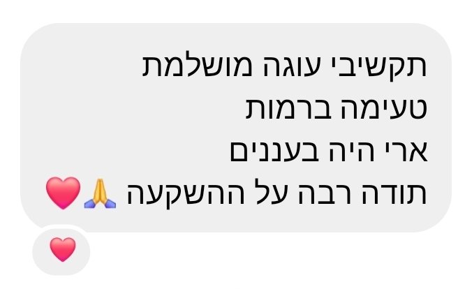 צילום מסך של ההודעה מהלקוחה